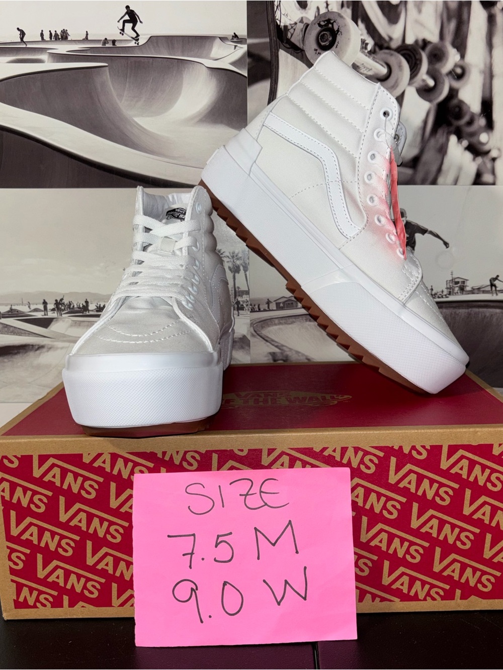 Vans Sk8-Hi Stacked sz 7.5 Men’s 9.0 Woman